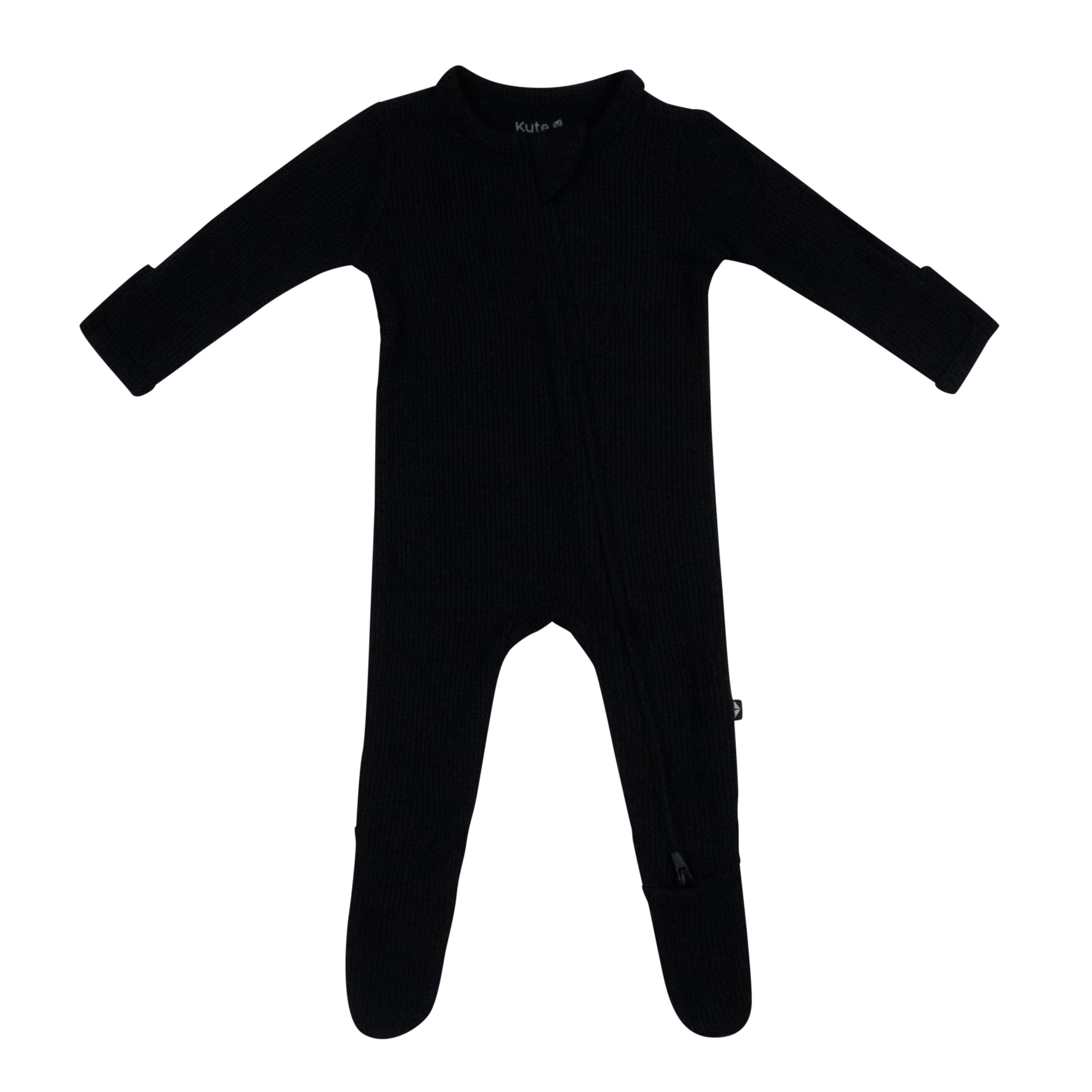 Kyte Baby Ribbed Zipper Footie Ribbed Zipper Footie in Midnight