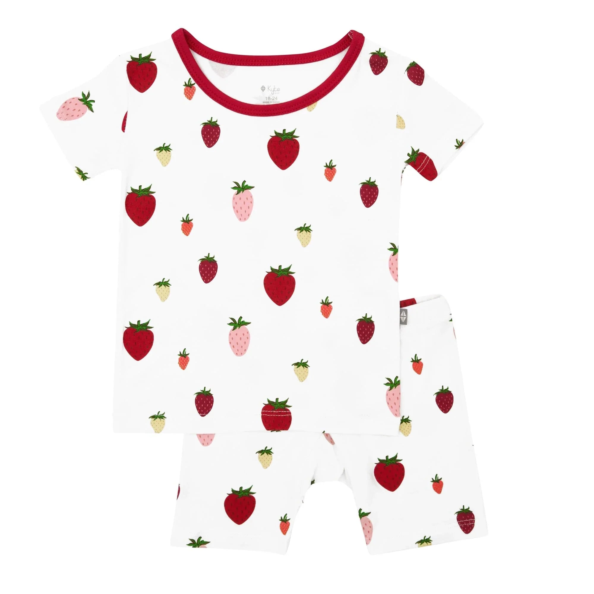 Kyte BABY Short Sleeve Toddler Pajama Set Short Sleeve Toddler Pajama Set in Strawberry