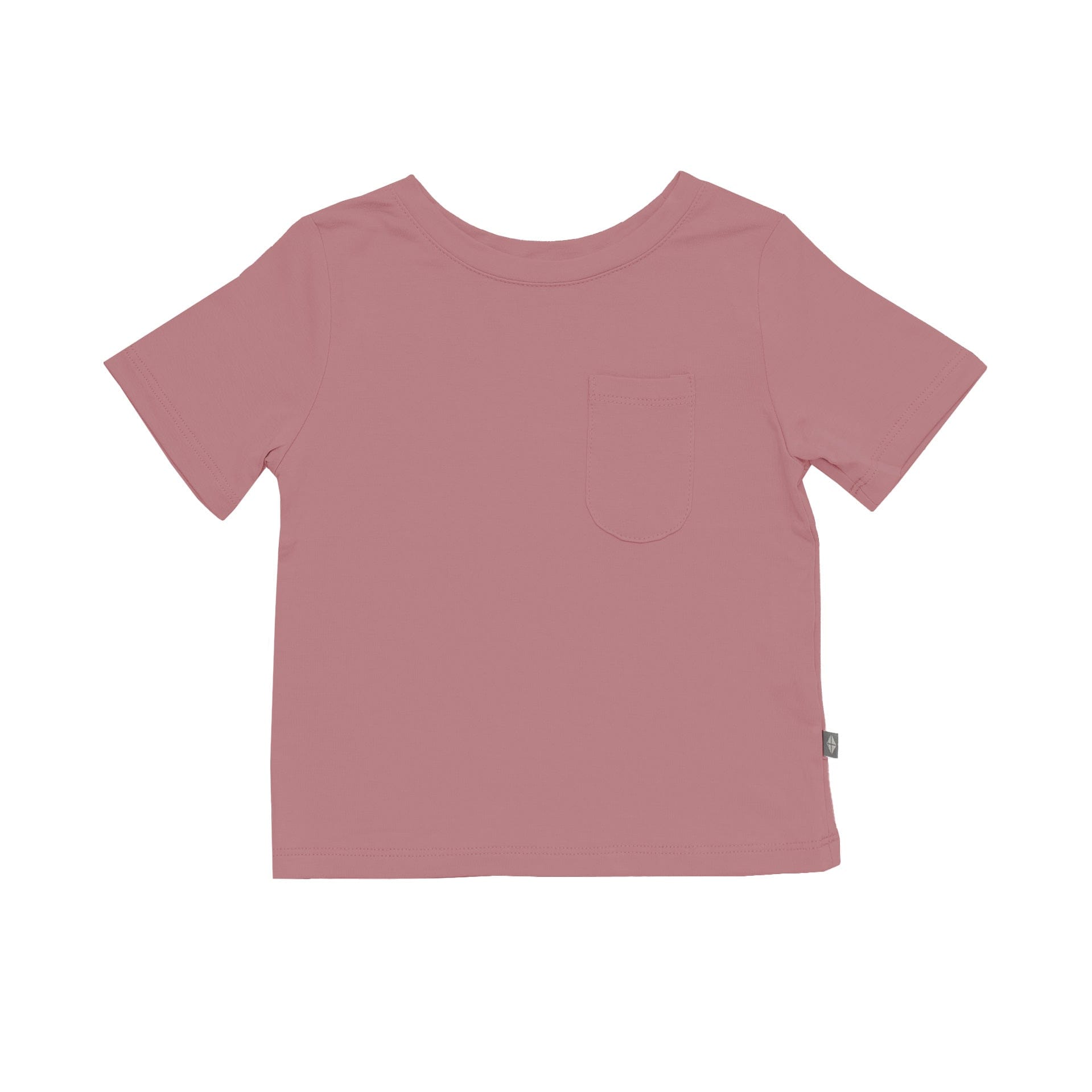 Kyte Baby Short Sleeve Toddler Unisex Tee Toddler Crew Neck Tee in Dusty Rose