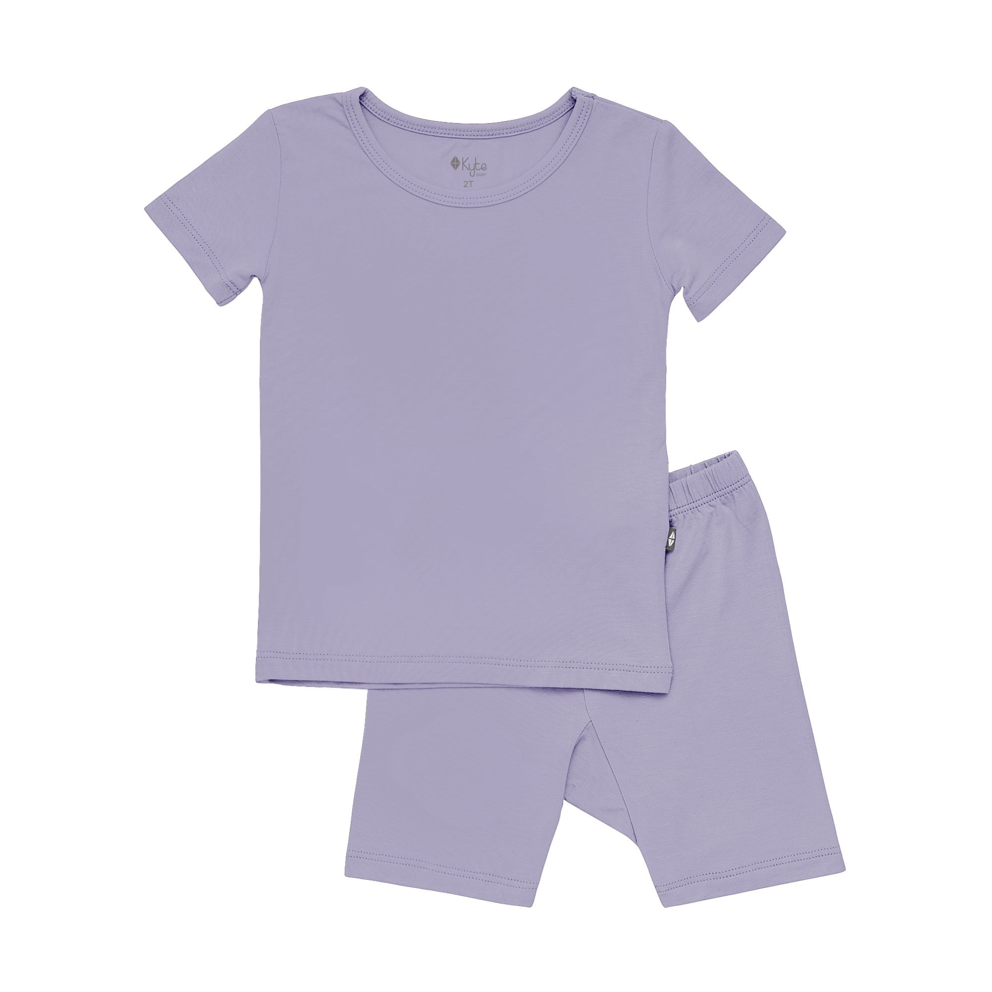 Kyte BABY Toddler Pajama Short Sleeve Toddler Pajama Set in Taro