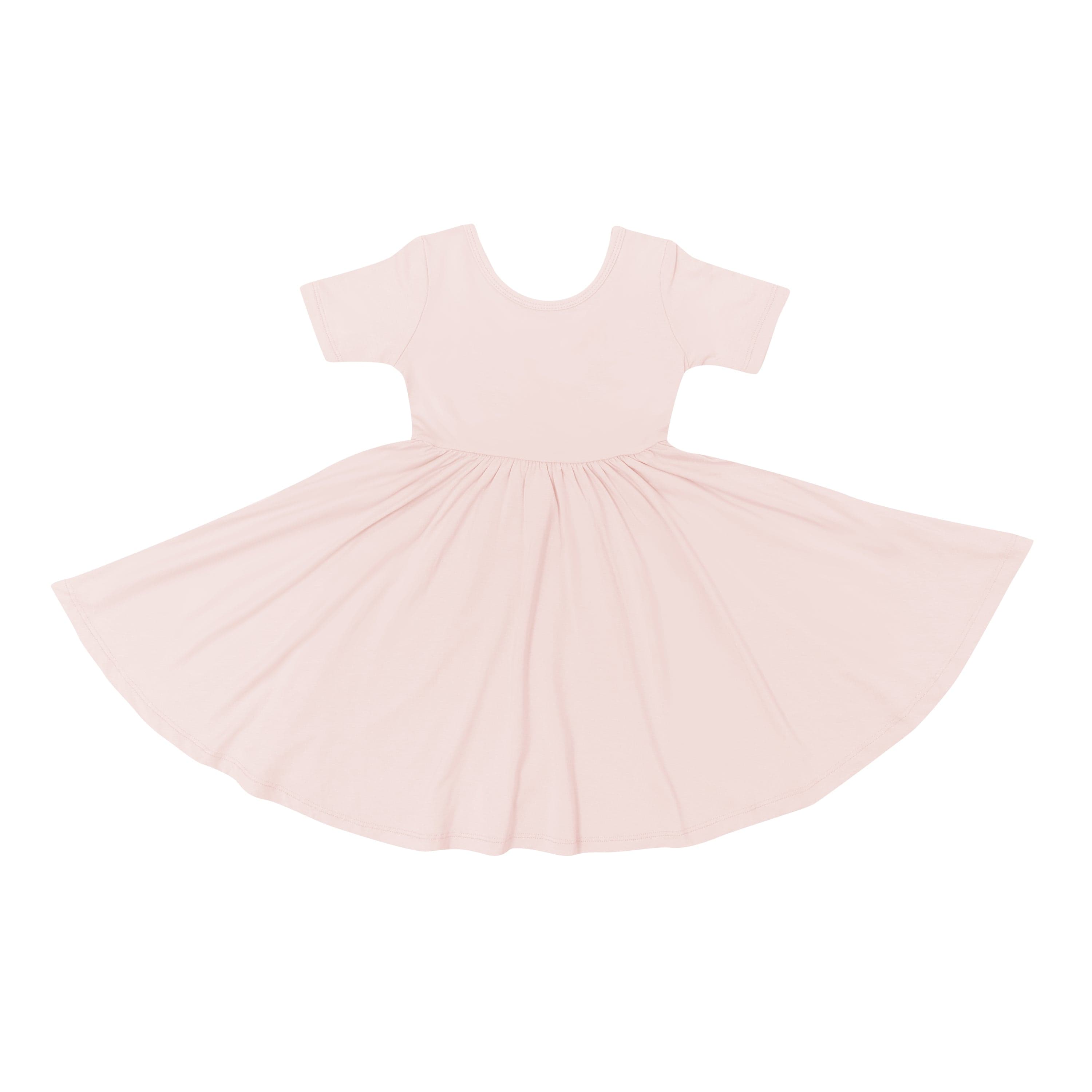 Kyte BABY Toddler Short Sleeve Twirl Dress Twirl Dress in Blush