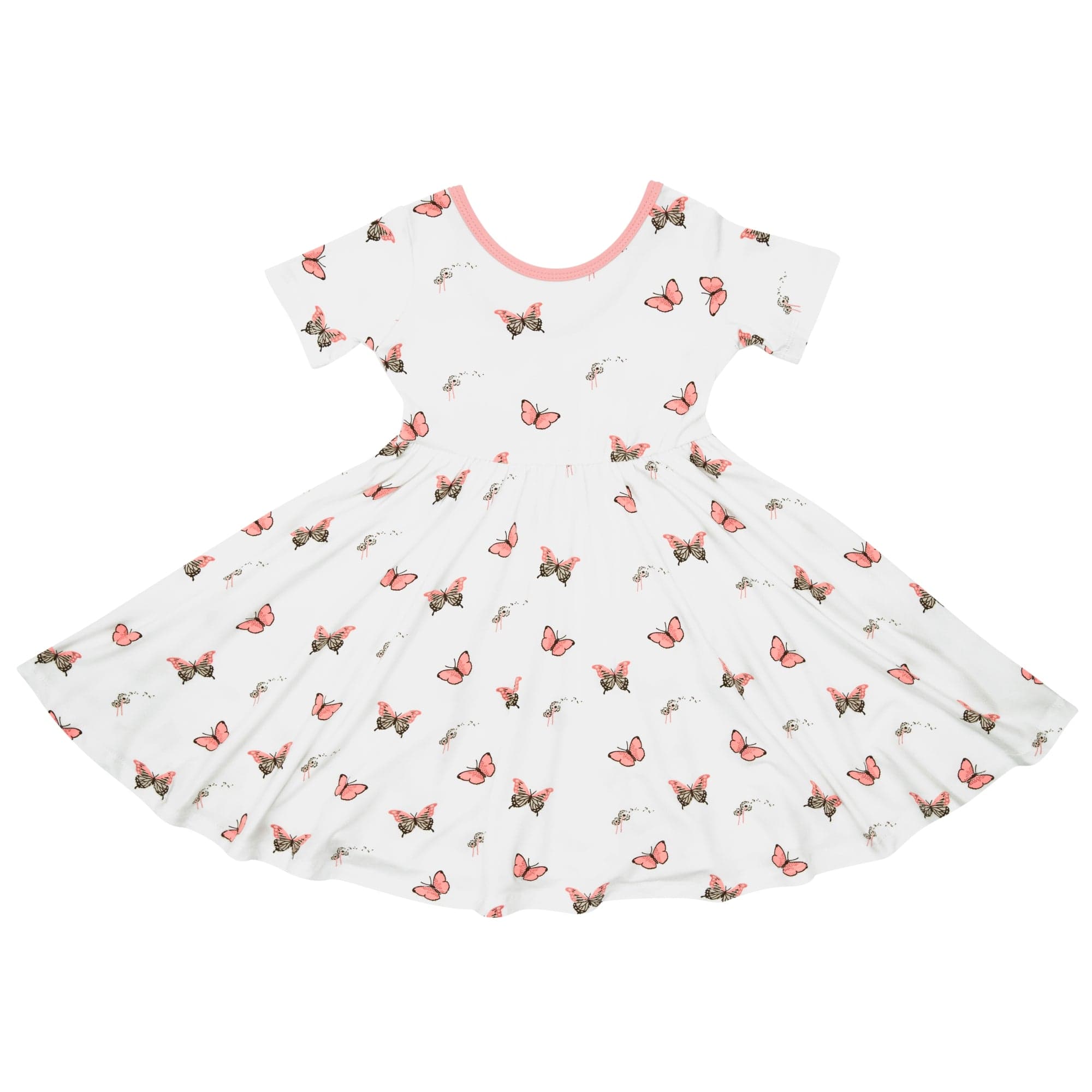 Kyte BABY Toddler Short Sleeve Twirl Dress Twirl Dress in Butterfly