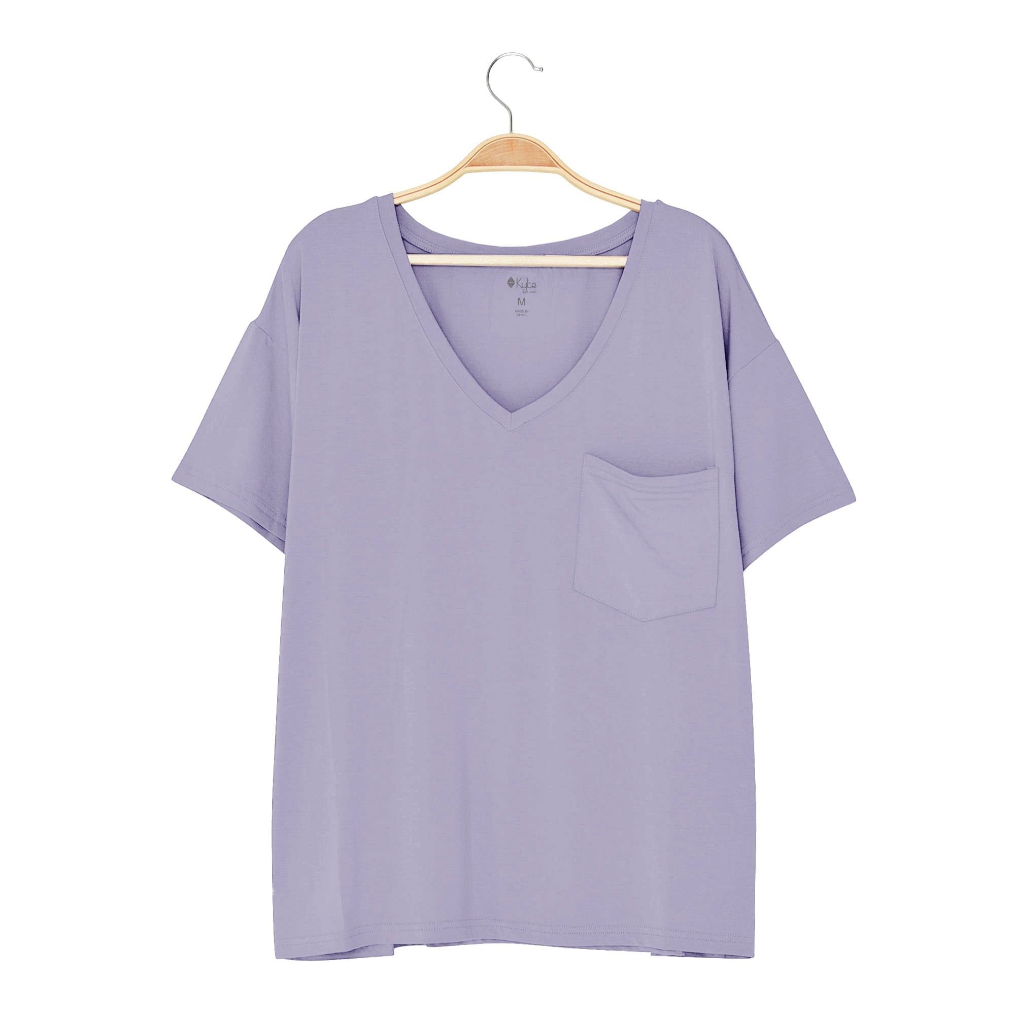 Kyte BABY Women's V-Neck Women’s Relaxed Fit V-Neck in Taro