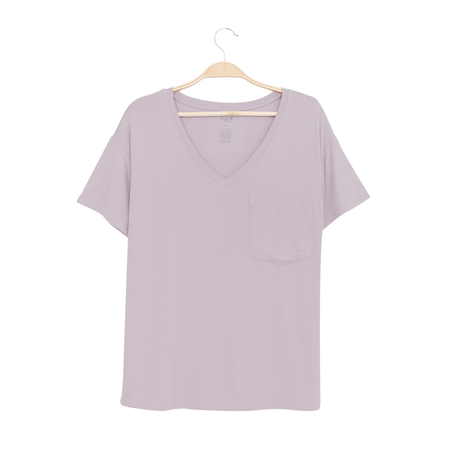 Kyte Baby Women's V-Neck Women’s Relaxed Fit V-Neck in Wisteria