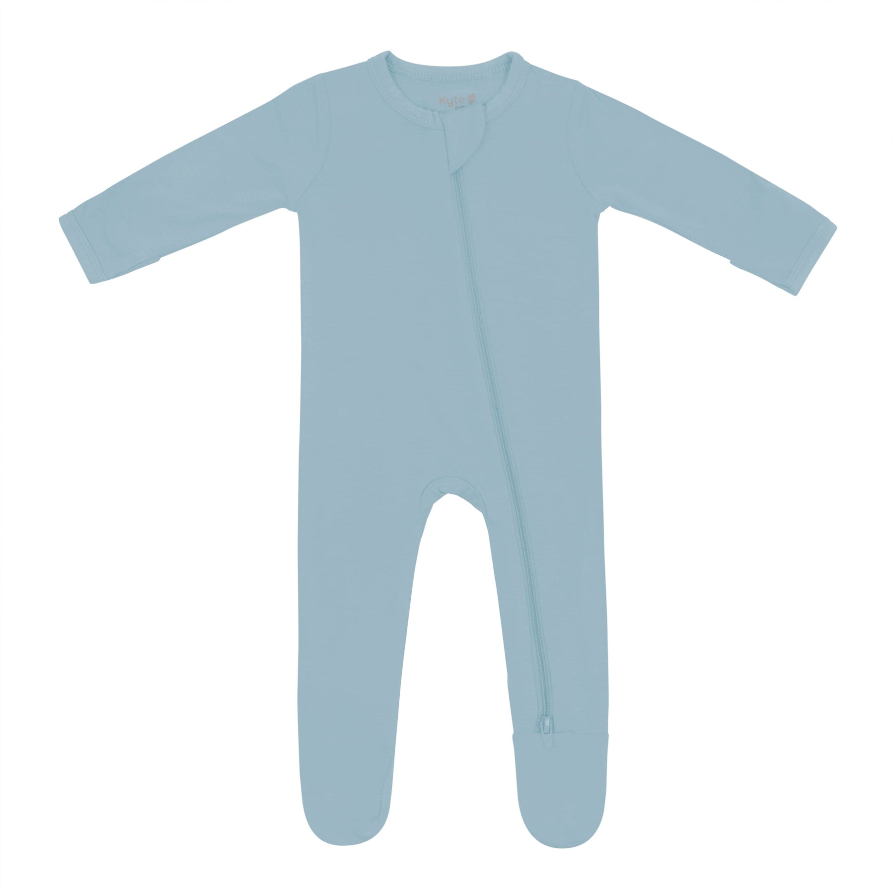 Kyte Baby Zippered Footies Zippered Footie in Dusty Blue