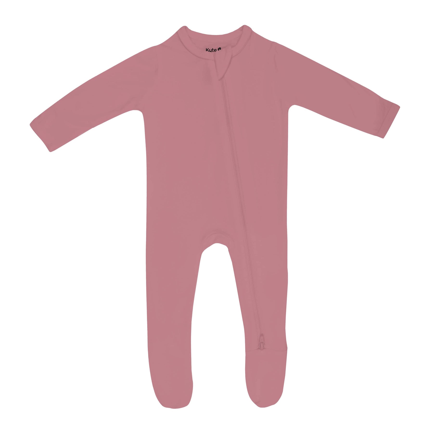 Kyte Baby Zippered Footies Zippered Footie in Dusty Rose