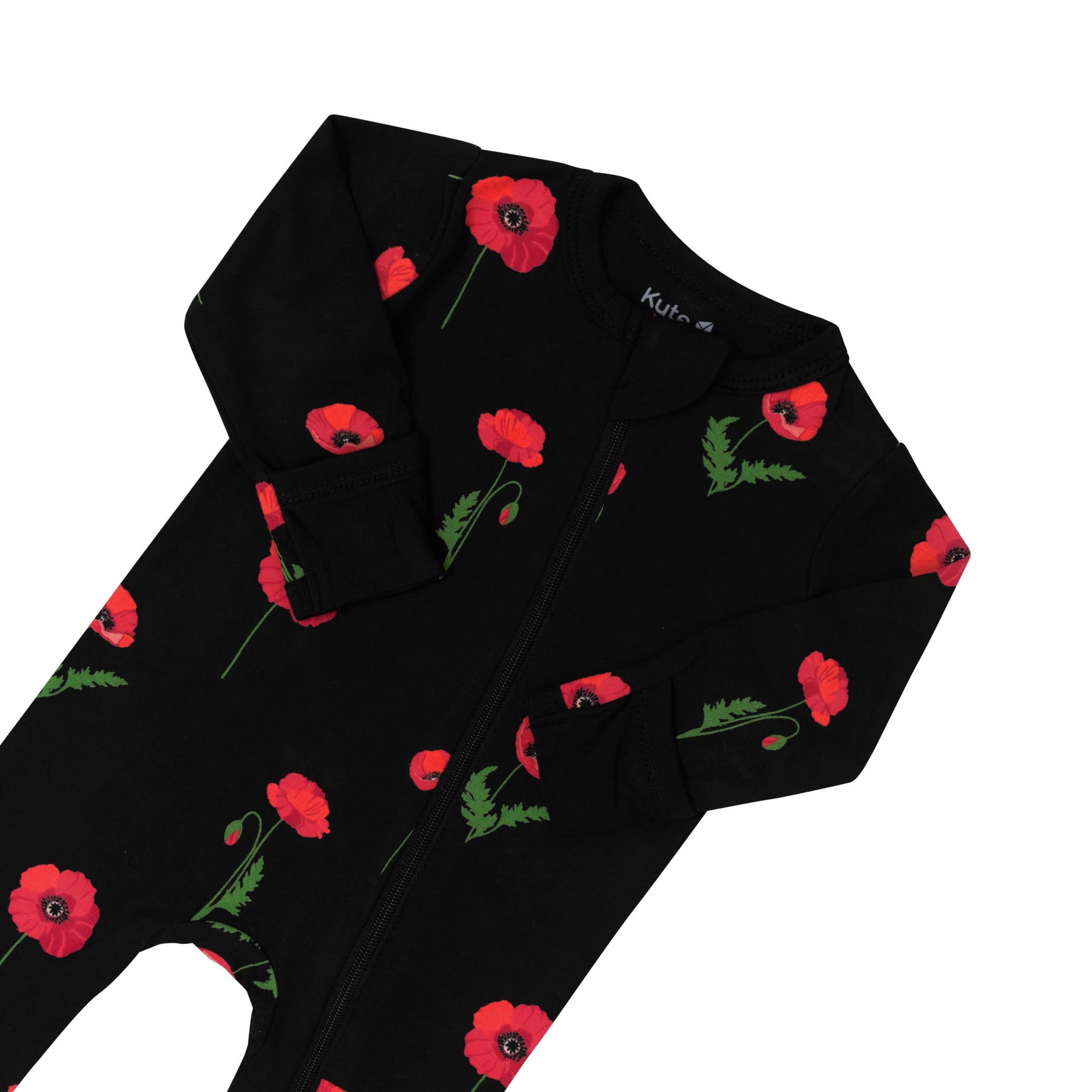 Kyte Baby Zippered Footies Zippered Footie in Midnight Poppies