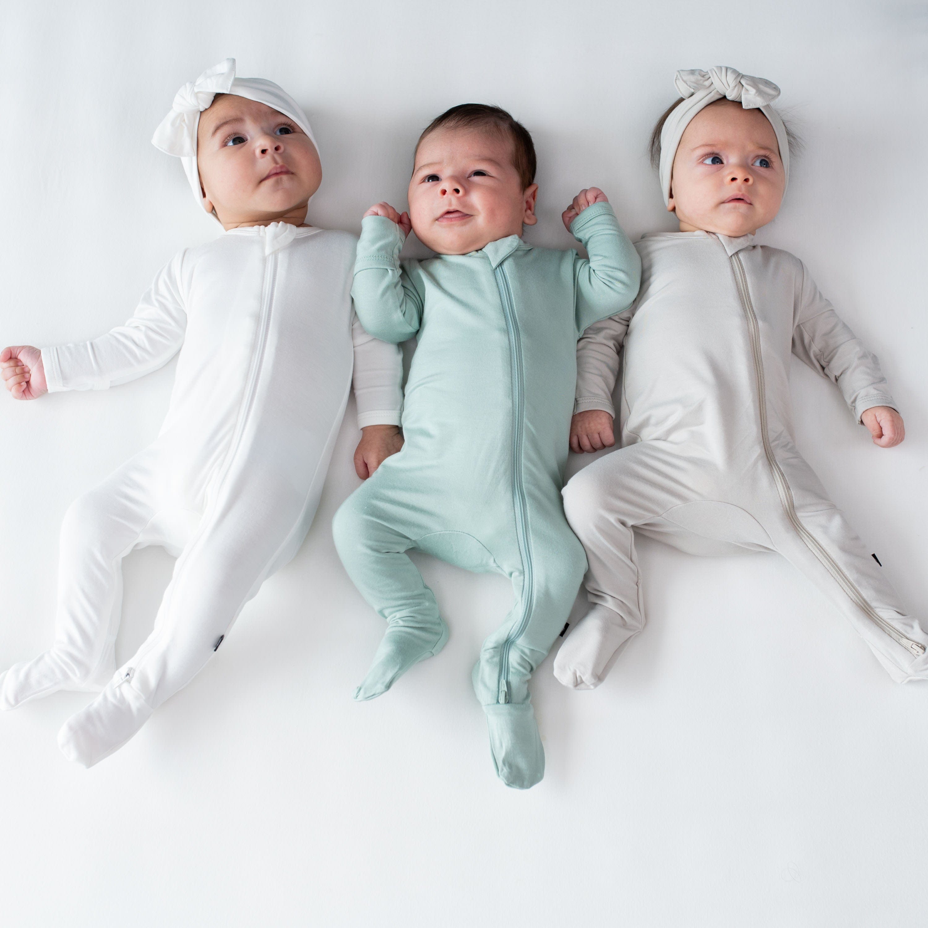 Kyte Baby Zippered Footie - Oat Kyte Baby Zippered Footie - Oat