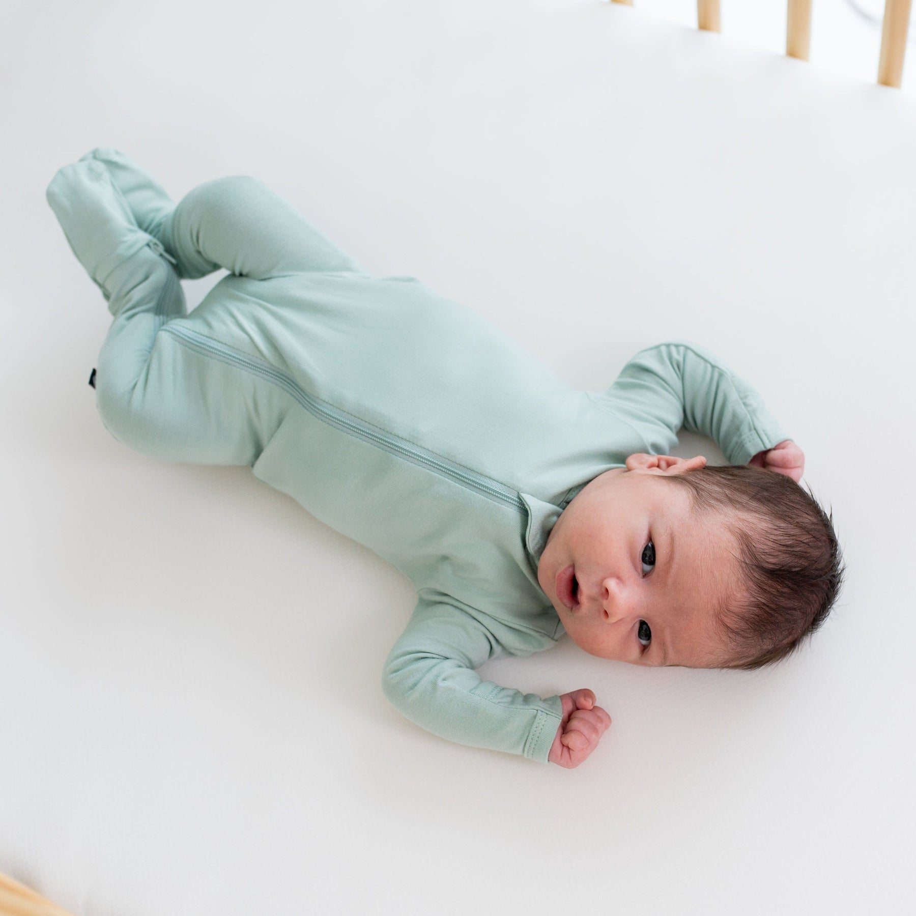 Kyte BABY Zippered Footies Zippered Footie in Sage