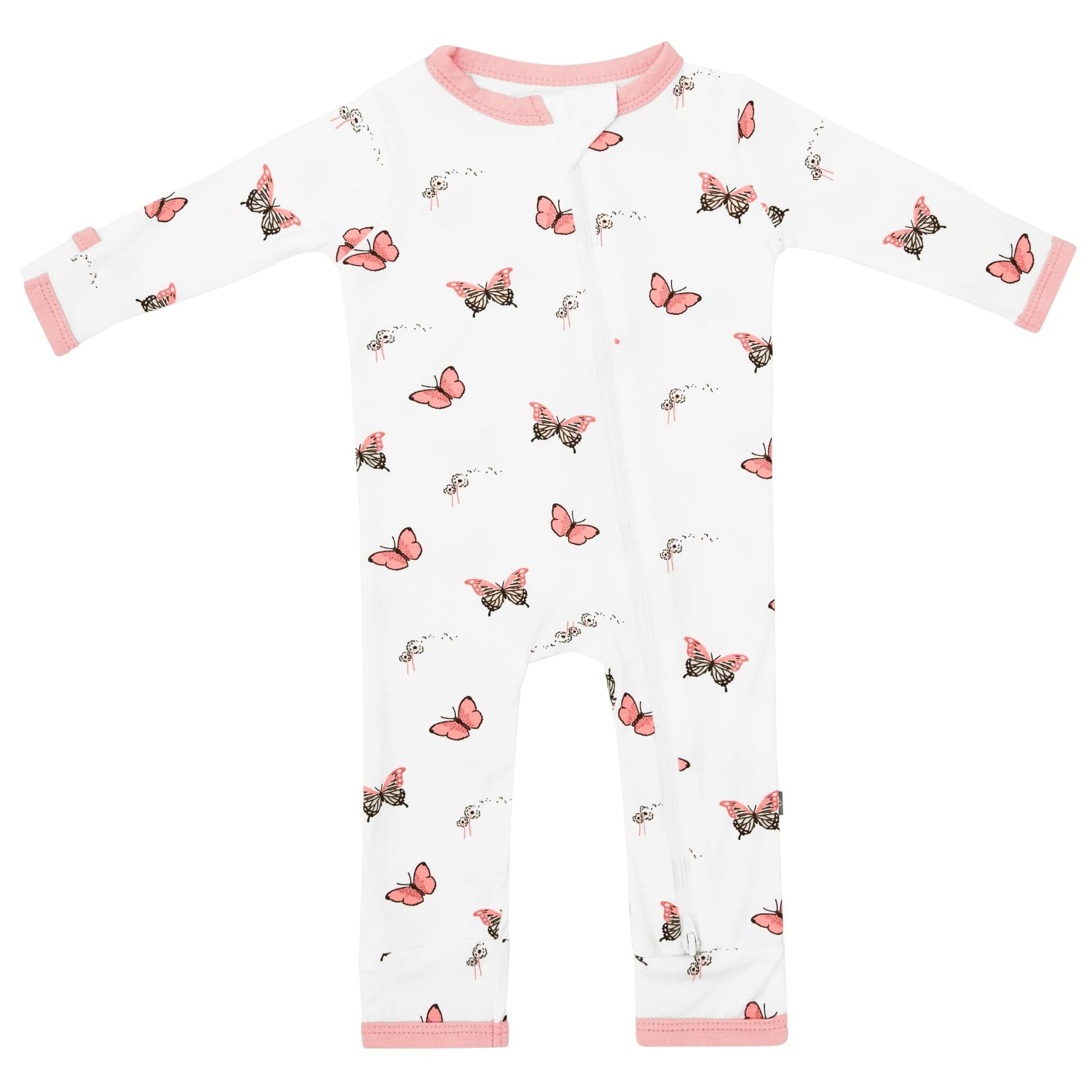 Kyte BABY Zippered Rompers Zippered Romper in Butterfly