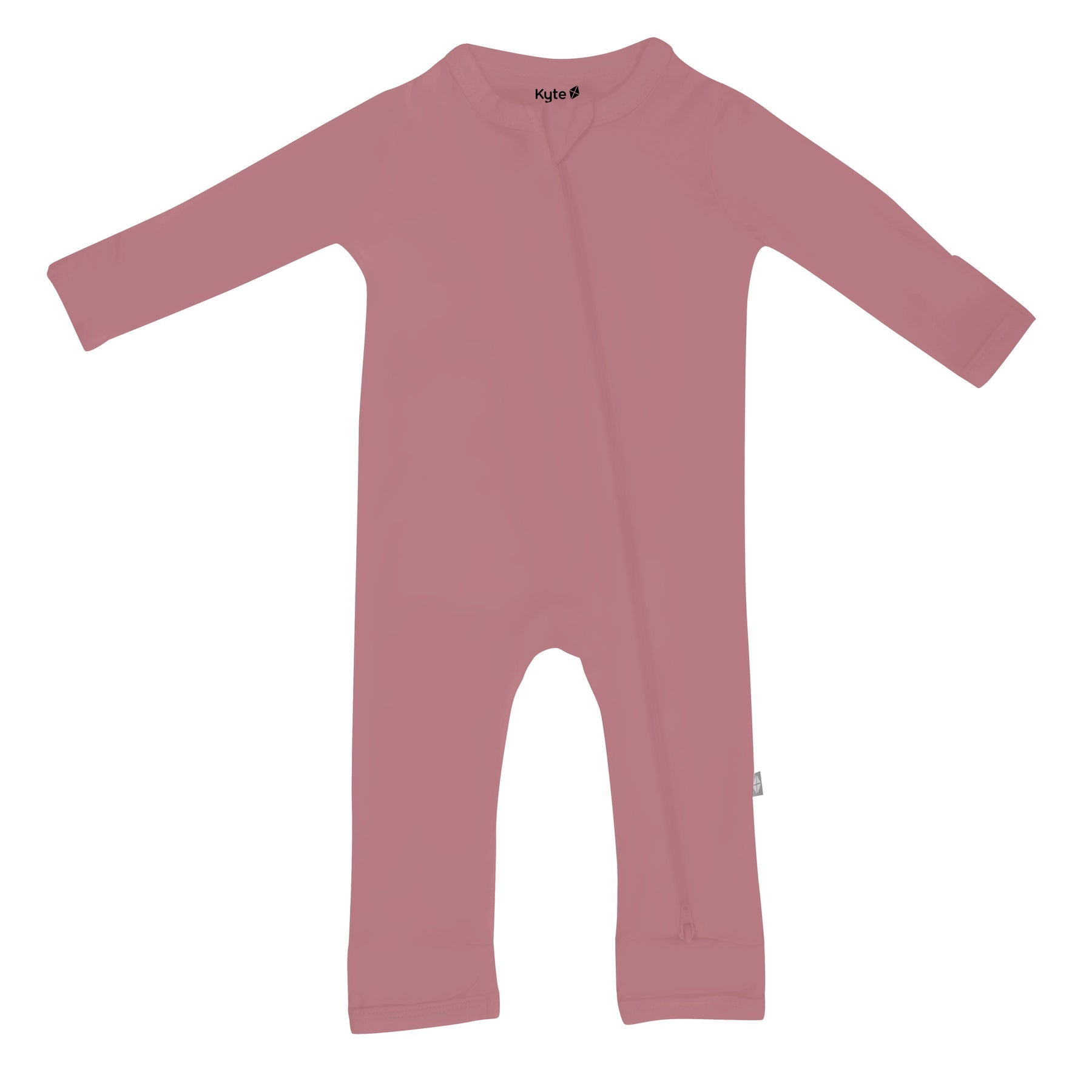 Kyte Baby Zippered Rompers Zippered Romper in Dusty Rose