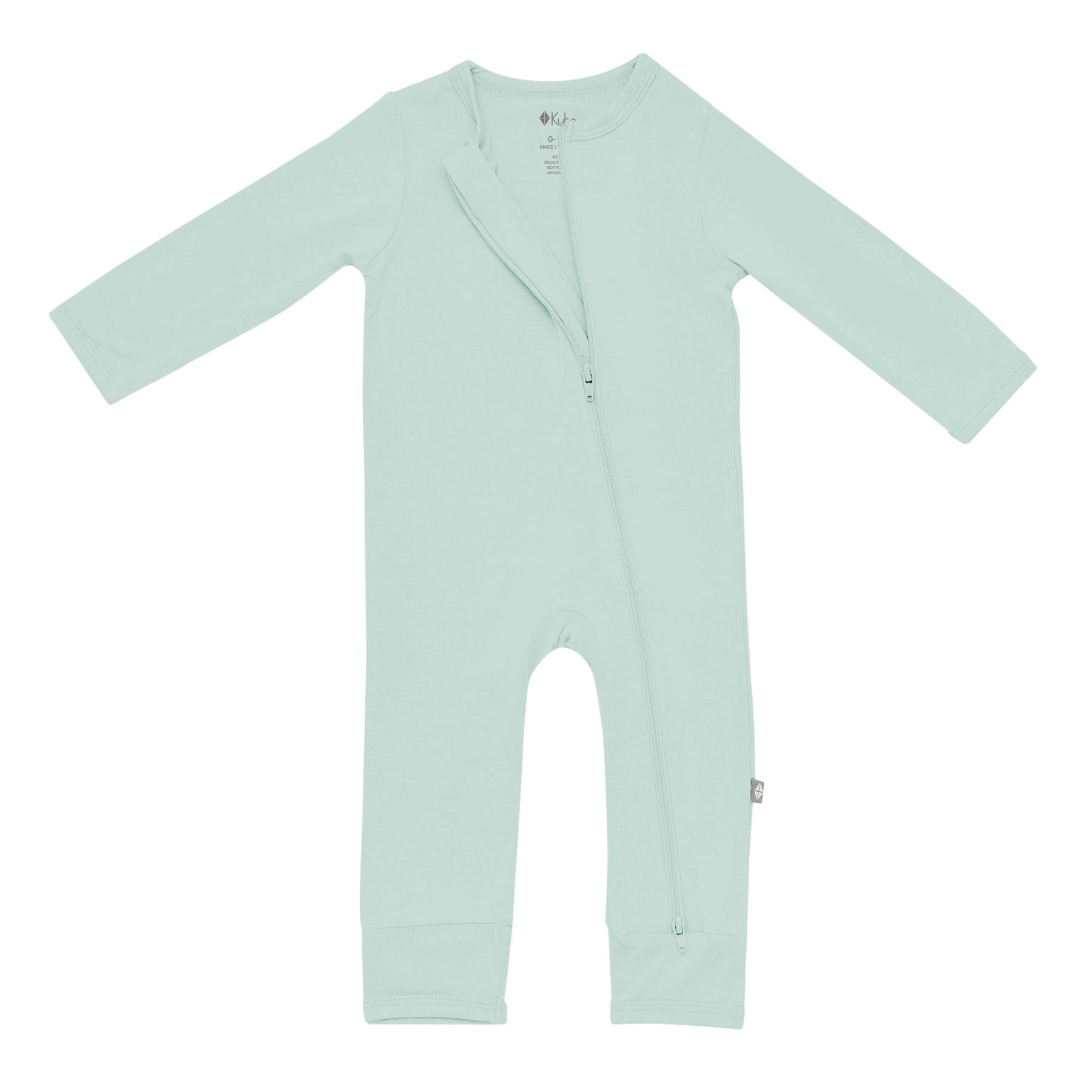 Kyte BABY Zippered Rompers Zippered Romper in Sage